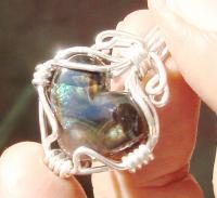Fire Agate - I Said The Heart As A Precious Stone In Imperial Fire Agate - Wire Wrapping
